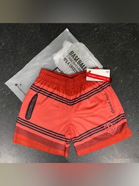 Baseball Lifestyle101 Crayon Youth Shorts in Dead Red